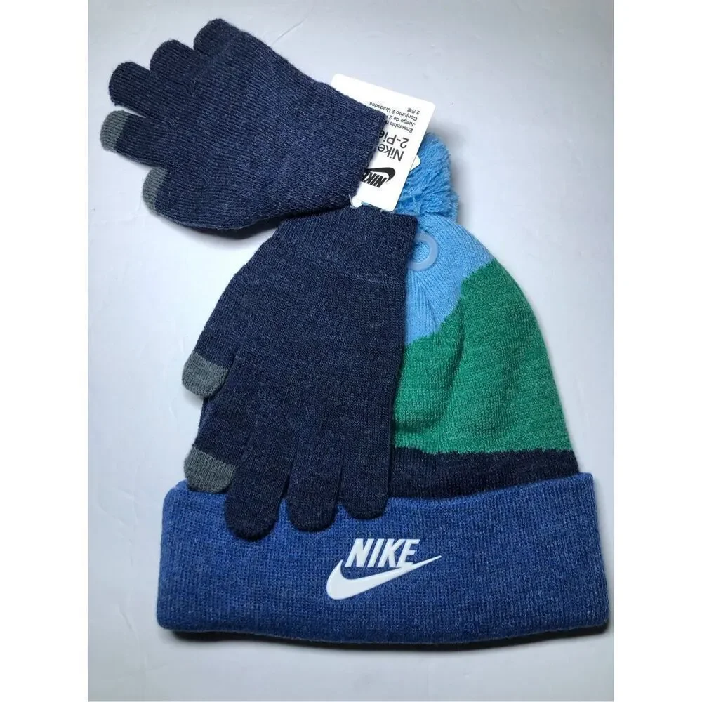 Nike Youth Beanie and Gloves set